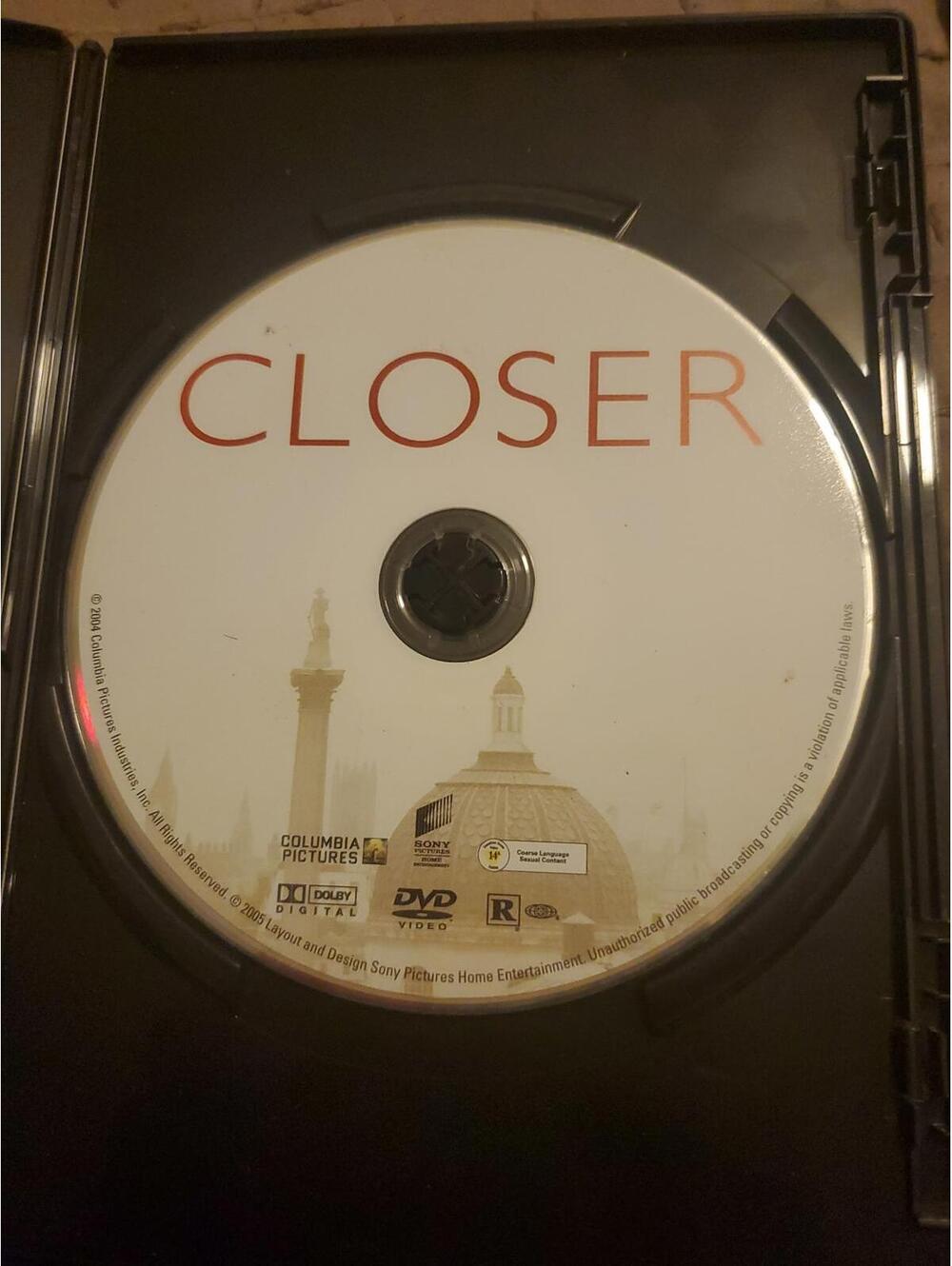 Closer DVD 2005 Widescreen Julia Roberts, Jude Law